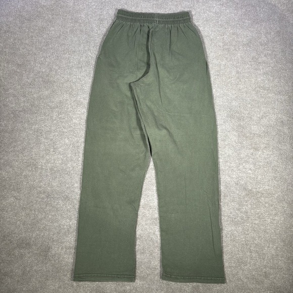 Vintage 90s Russell Pants Mens S Olive Green Knit Lightweight Blalnk Made In USA - Picture 3 of 9